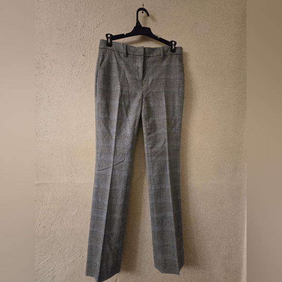 White House Black Market Pants - White House Black Market Gray Checkered Trousers